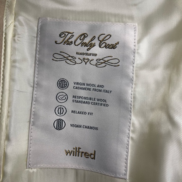 Wilfred The Only Coat Wool Cashmere Blend in Frappe Cream Women’s Size Large NWT - Picture 8 of 10